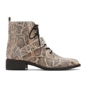 Express  Lace-Up Combat Boots |snake skin|  Animal Print size 8